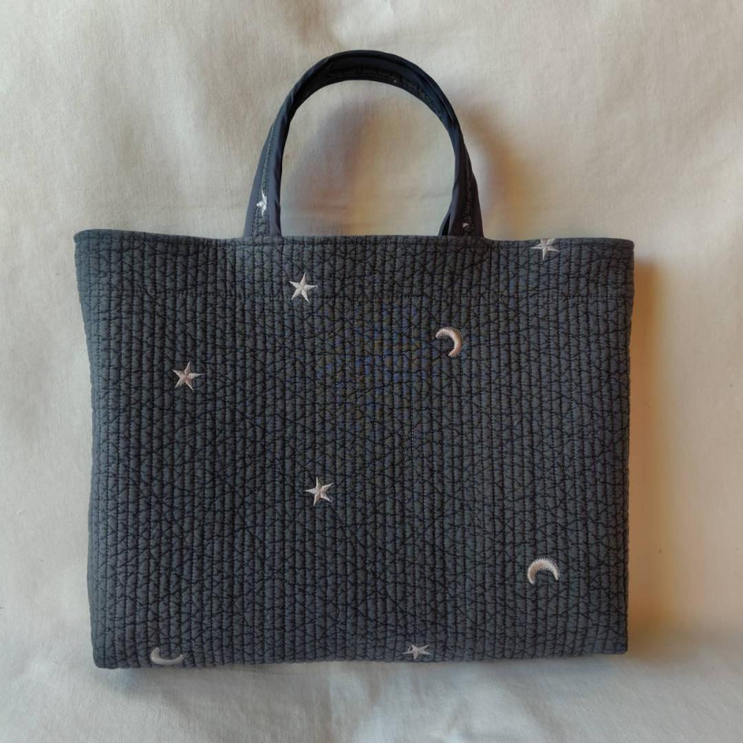 ☆レッスンバッグ 上履き入れ 2点セット☆ 星と月 ヌビバッグ 入学