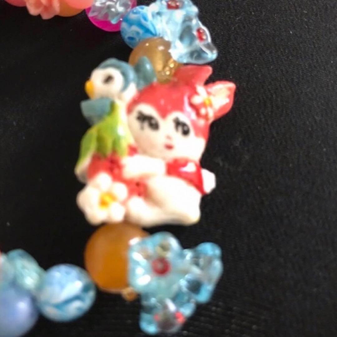 【種名　日本鹿の角】 オリジナル彫刻使用⭐️昭和レトロなうさぎと青い鳥⭐️ ☆匿名☆