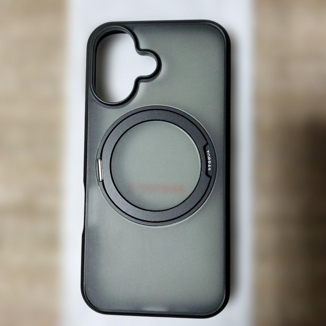 TORRAS iPhone用ケース360°回転スタンドブラック