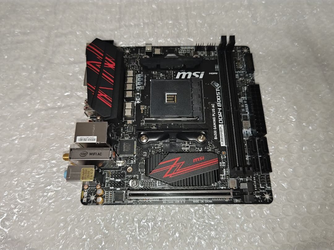 美品 MSI B450I GAMING PLUS AC 最新BIOS更新済み