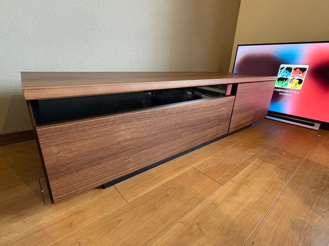 ウォールナット テレビ台 引き出し付き