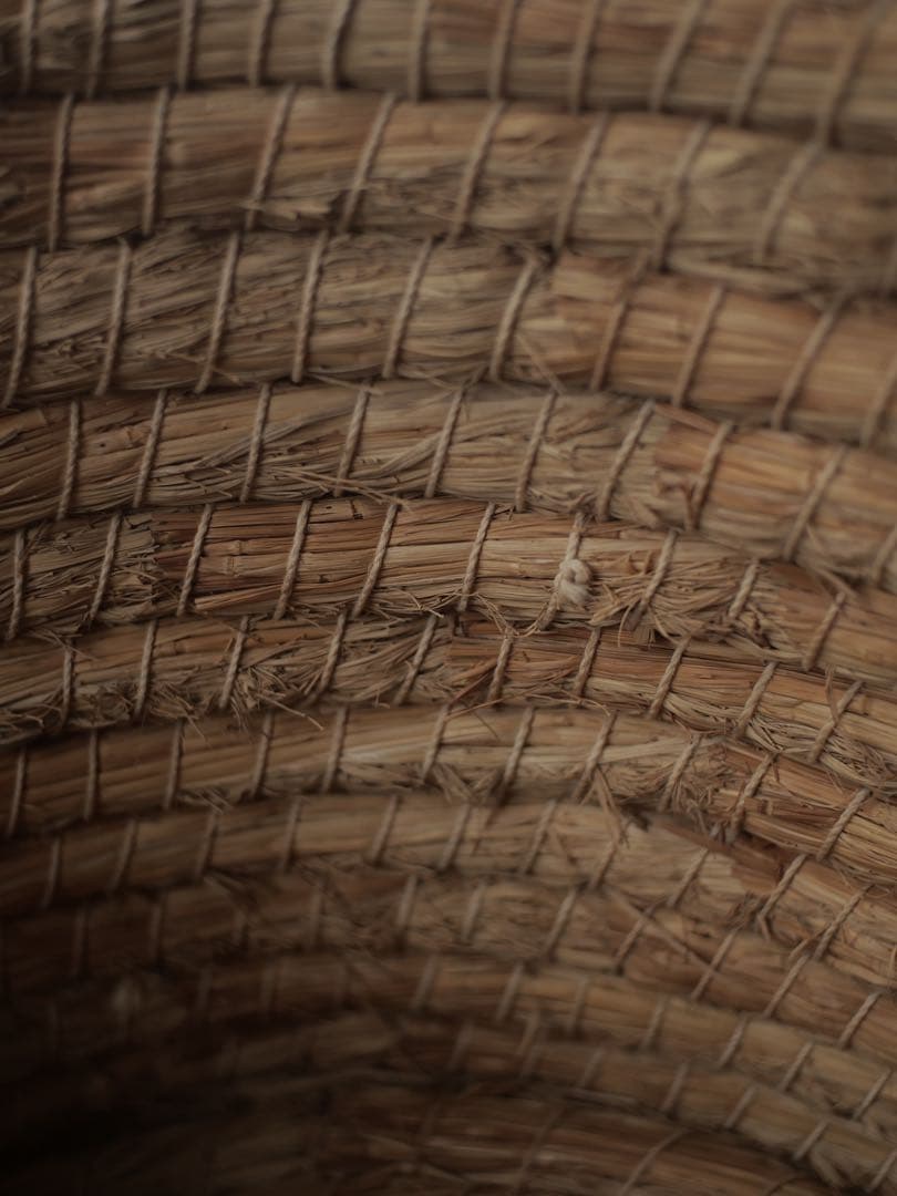 藁いずみ　お櫃入れ　いじこ　猫ちぐら　藁　かご　籠　古道具　アンティーク　民藝