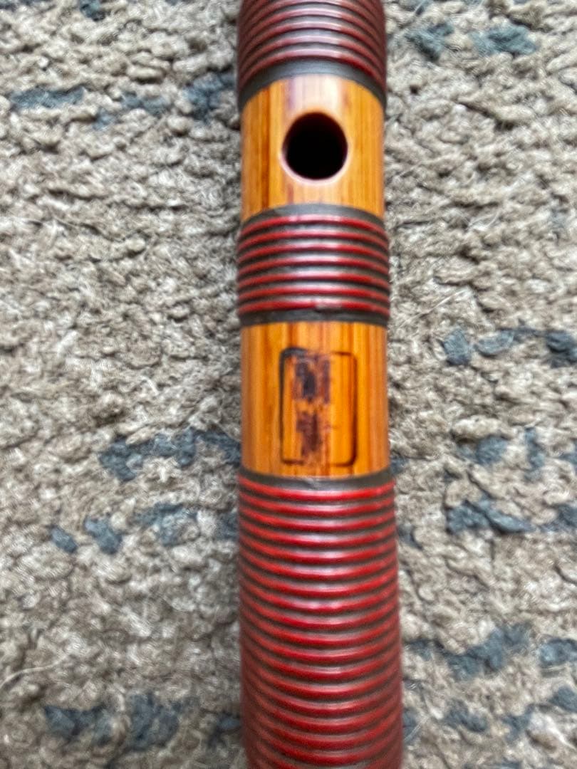 篠笛　蘭情管　唄用（ドレミ）朱総藤巻 七本調子