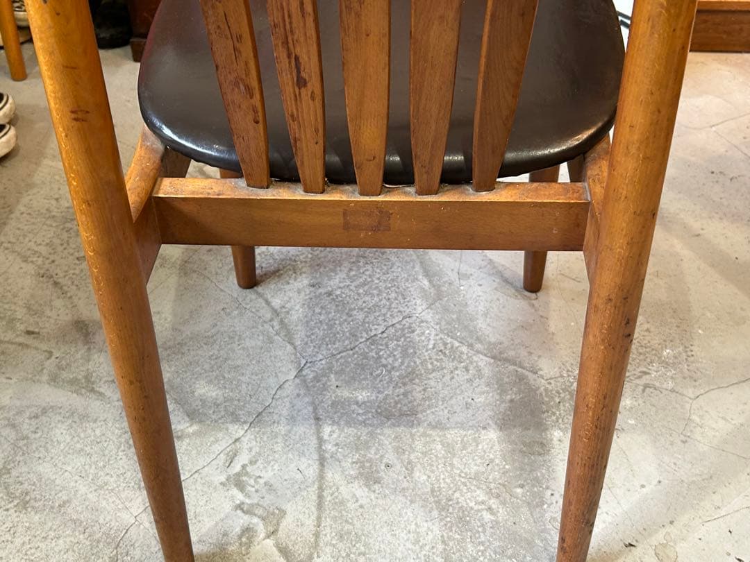 貴重!! 60s 70s ビンテージ 飛騨家具 日進木工　ウッドチェア ①