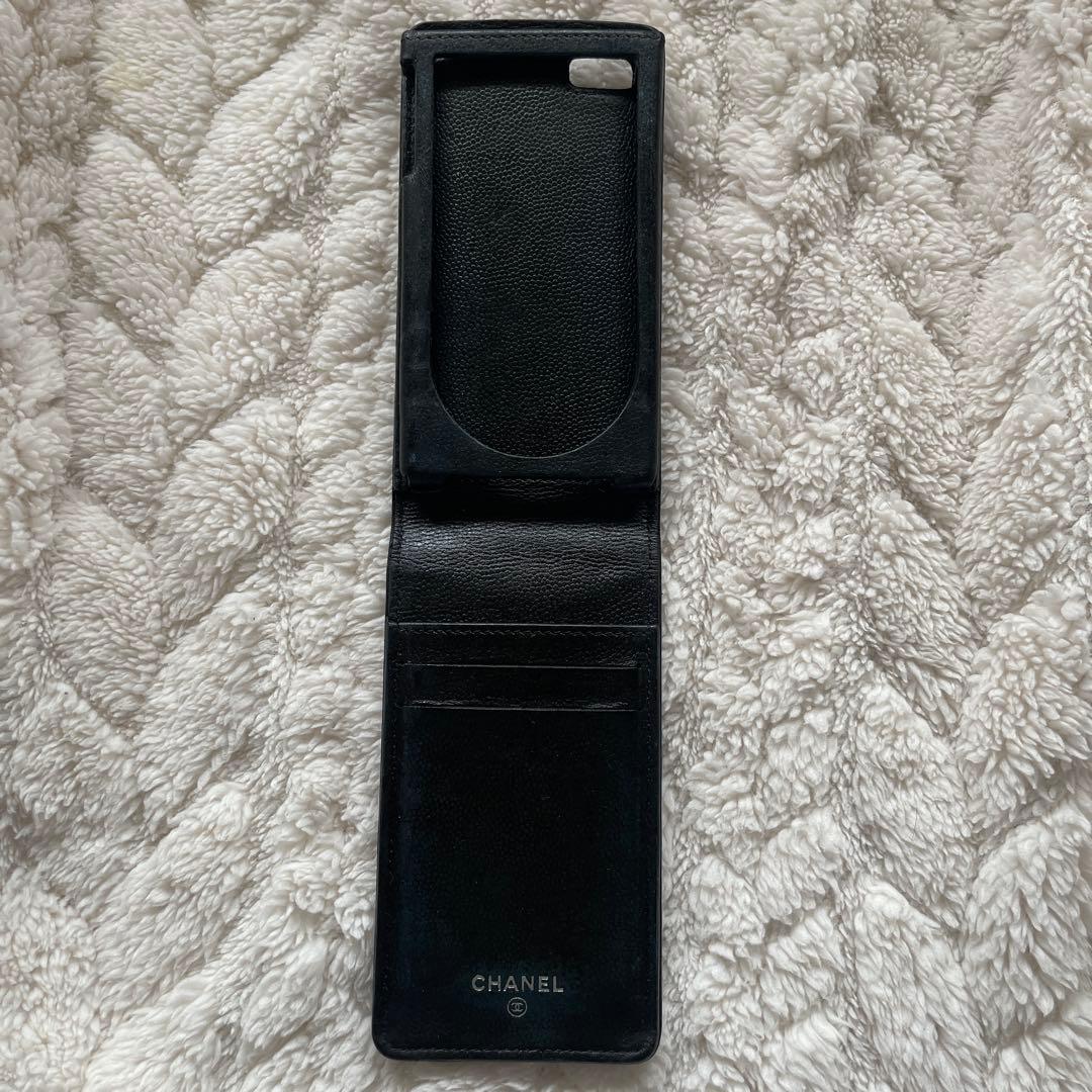 CHANEL 黒 レザー iPhoneケース 名刺入れ