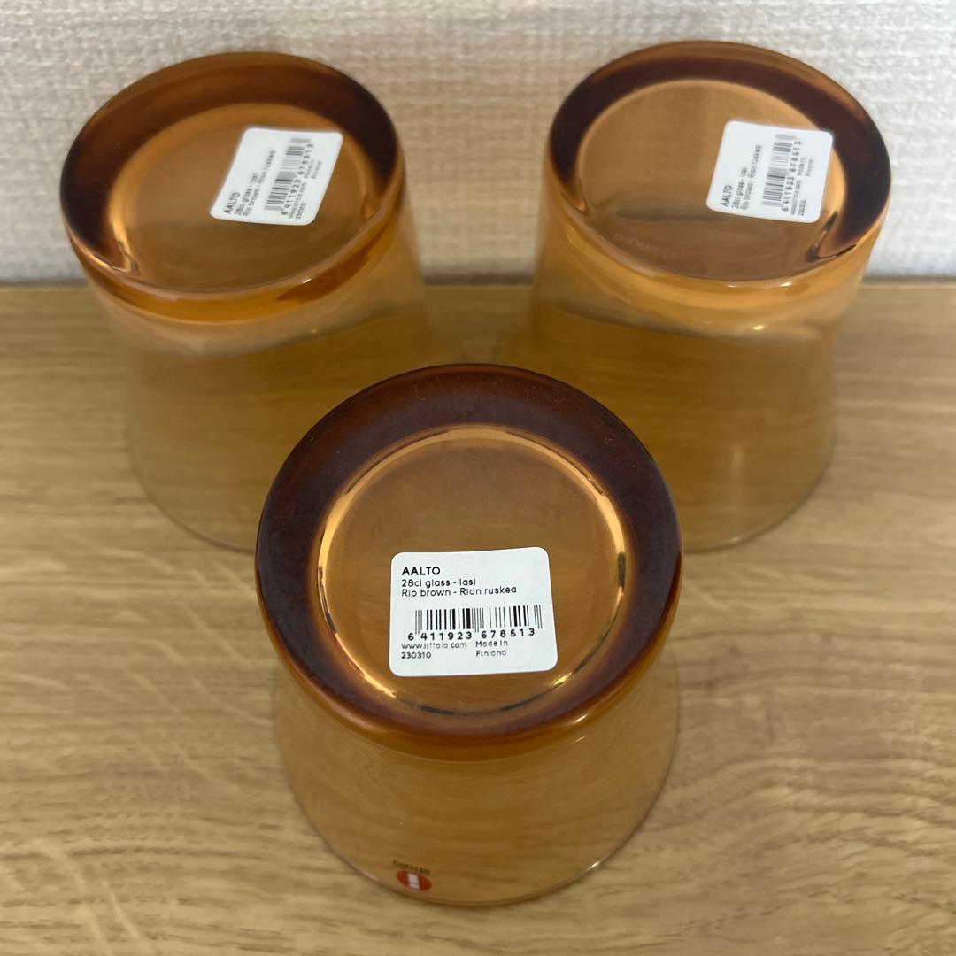 イッタラ　アルヴァ・アアルト グラス 280ml リオ ブラウンペア scope