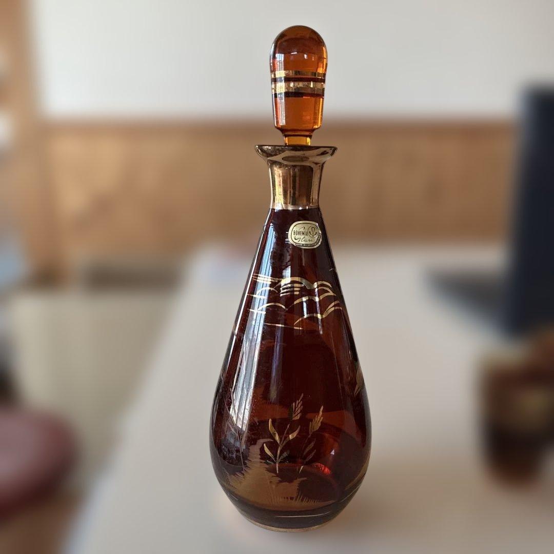 ボヘミヤガラス　酒器セット　カップ6個