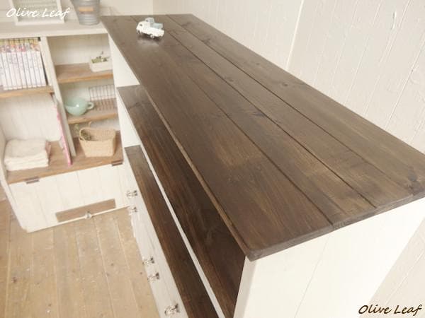 サイズ、デザインオーダー可！４扉2引出キャビネットシャビーエスプレッソ●受注製作