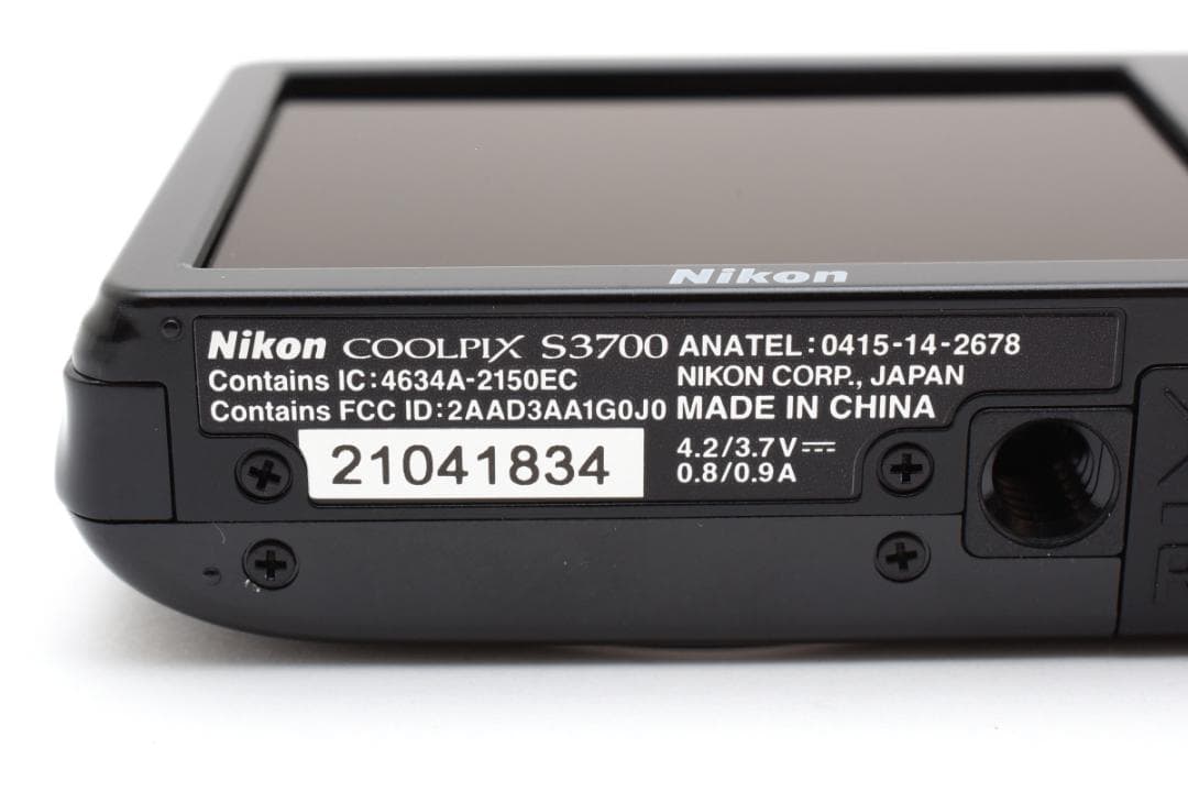 【極美品】Nikon COOLPIX S3700 ブラック　新品級！