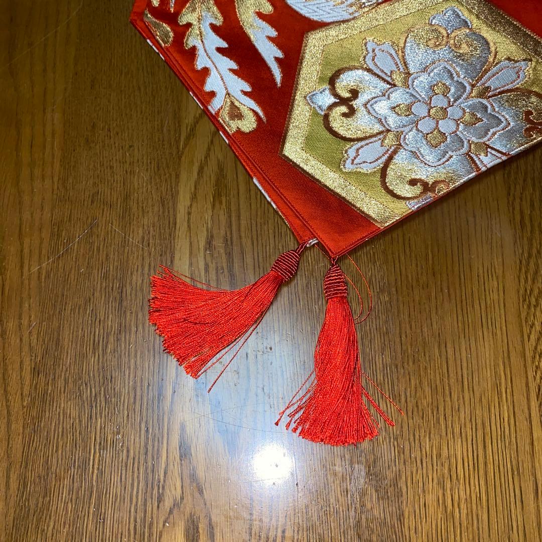 テーブルランナー　吉祥鳳凰　帯リメイク