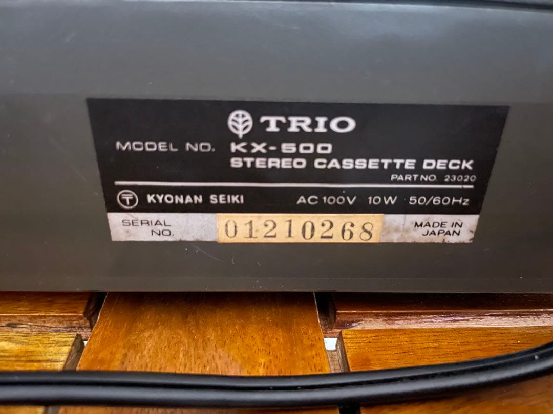 TRIO カセットデッキ　KX-500