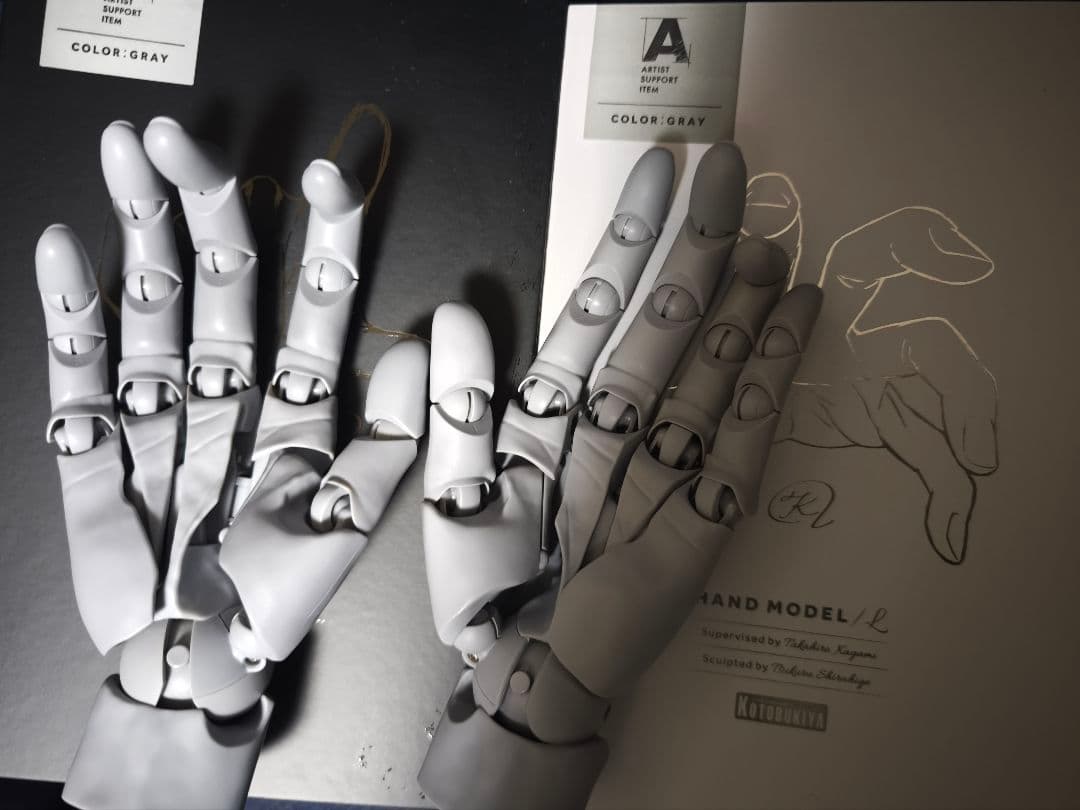 ARTIST SUPPORT ITEM ハンドモデル　コトブキヤ　グレー R/L