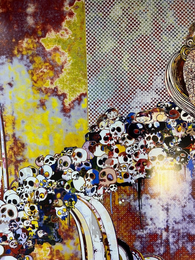 村上隆作品　『唐獅子と牡丹と髑髏と泉と』　　　　　　草間彌生　奈良美智