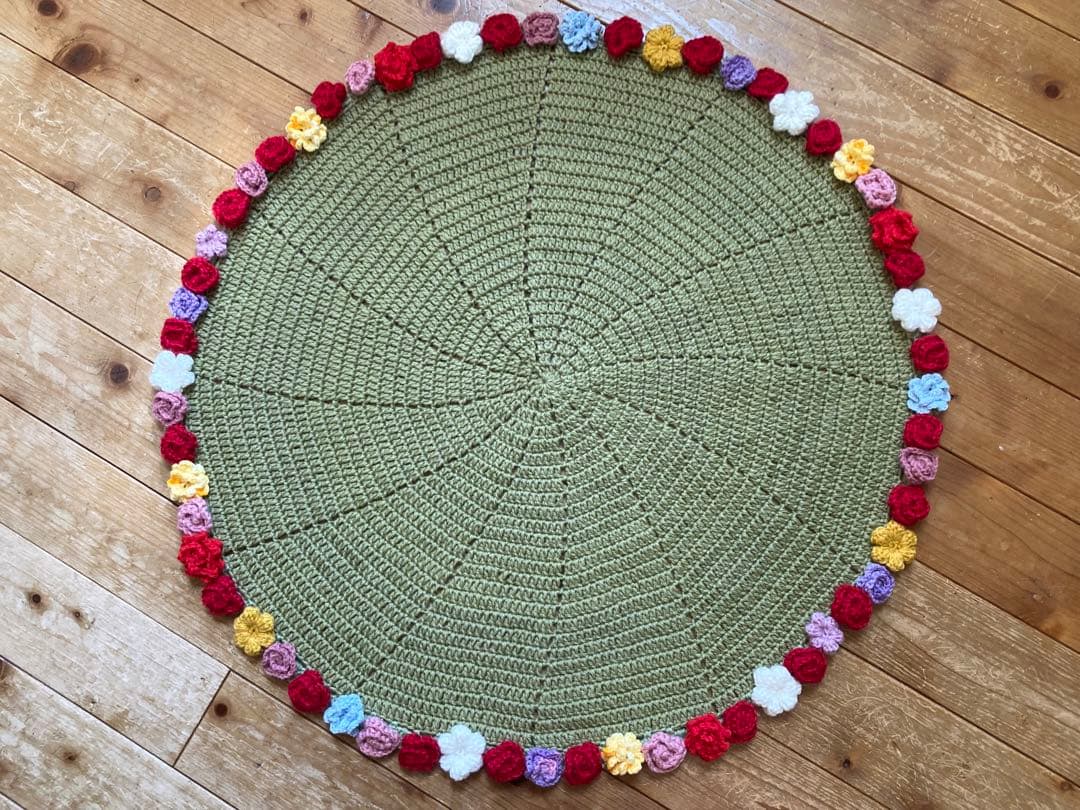 ブーケブランケット　かぎ針編みの花束　薔薇