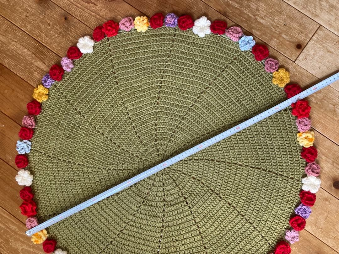 ブーケブランケット　かぎ針編みの花束　薔薇