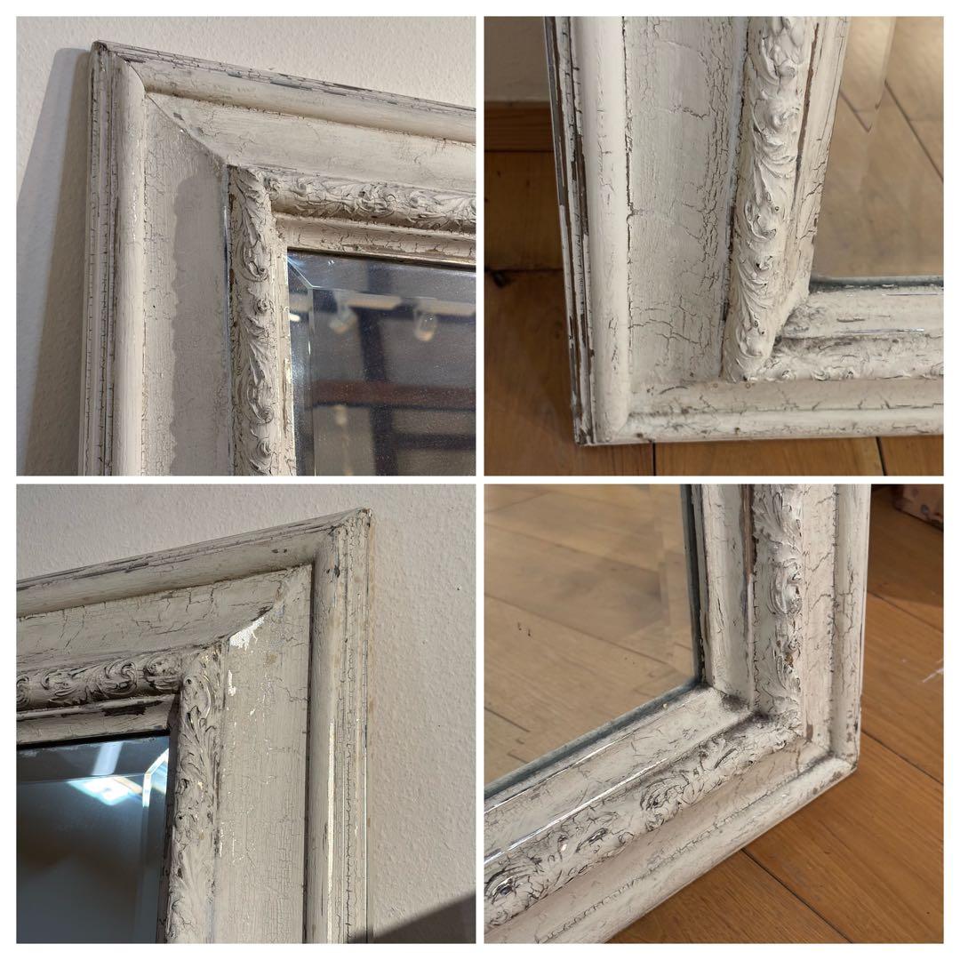 引取限定 アンティーク加工 ウォールミラー インテリア 自宅 アパレル ショップ
