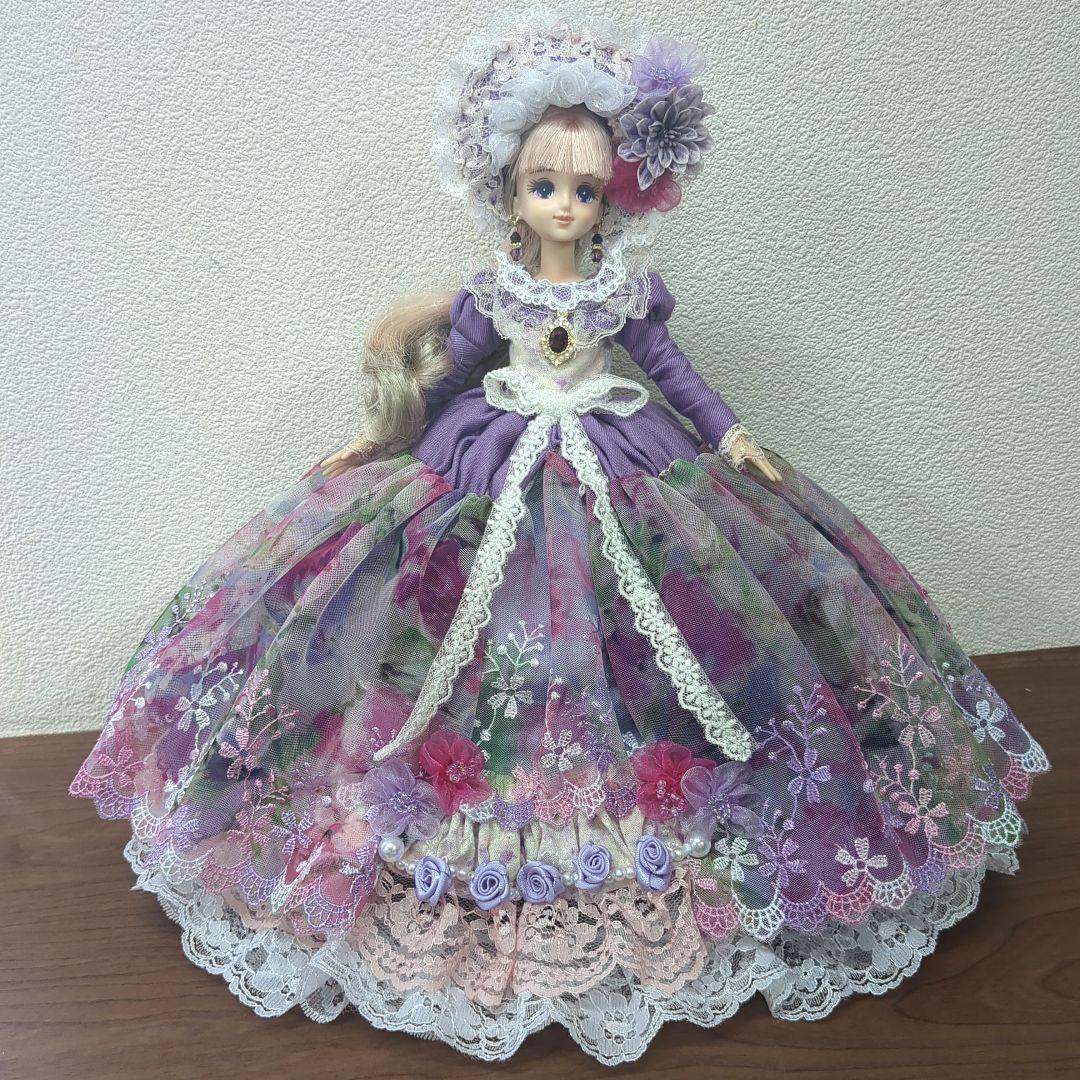 よ*よ様 ジェニーフレンド27cmドール服　あざやか♡紫のドレス