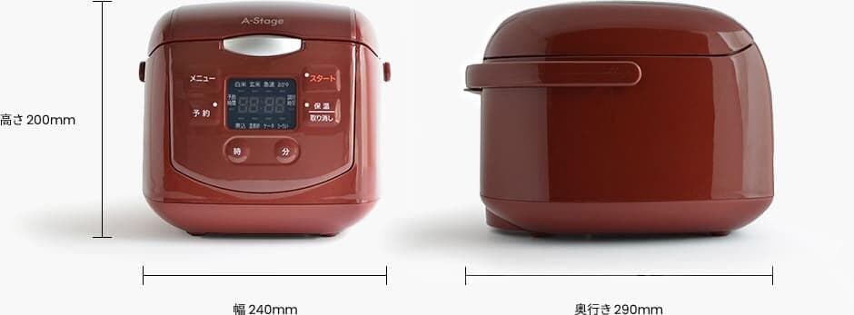 4合炊き マイコン式炊飯器 (ホワイト)　ケーキ、ヨーグルト、温泉卵