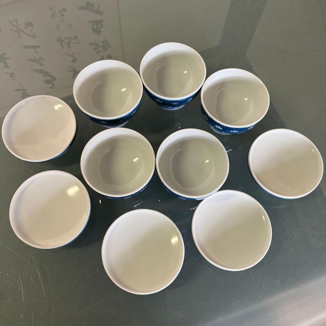 源右衛門　染付梅地紋　珍味入れ5ケ