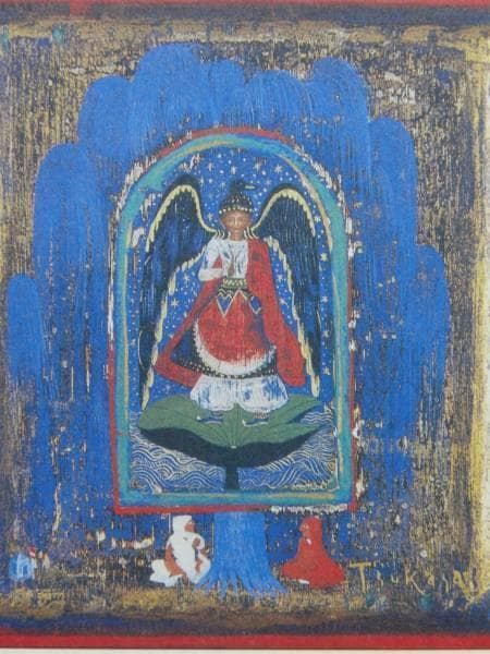 司　修、「雁の童子」物語のはじまり、希少な額装用画集より、新品高級額装付