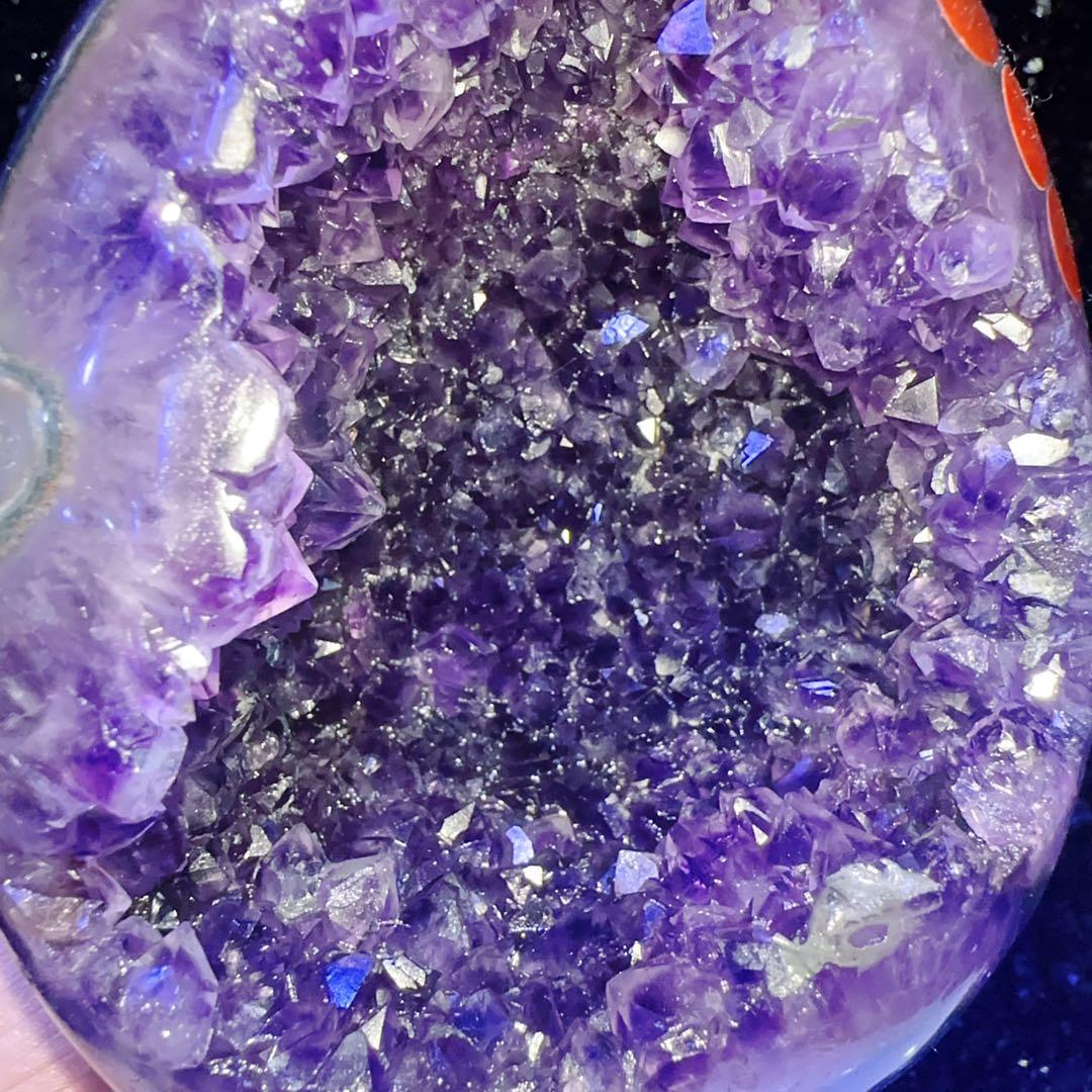 ウルグアイ産❣️天然石アメジストの卵形　置物D.475