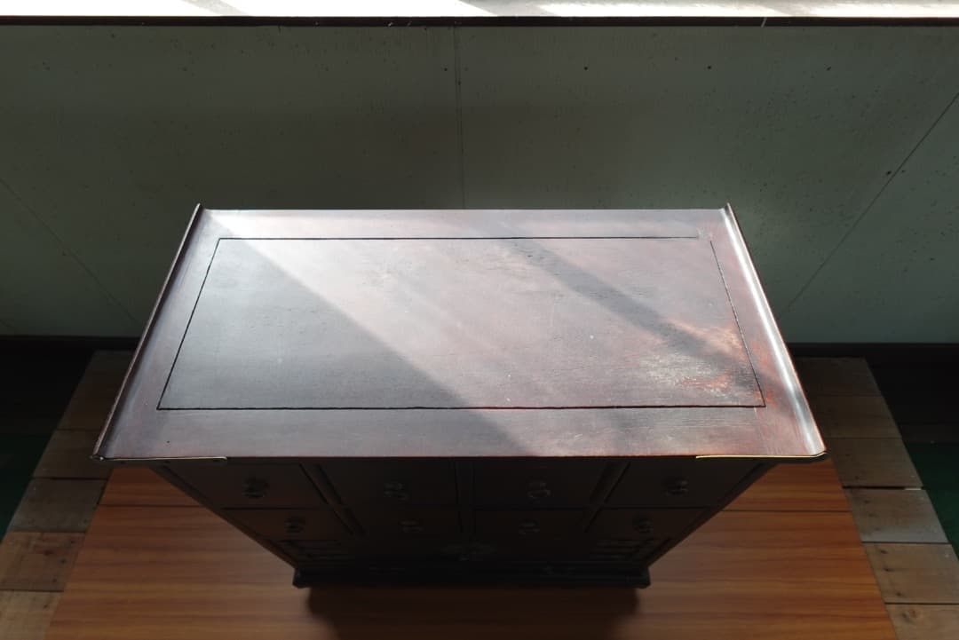 アンティーク調チェスト　アジアン家具　薬箪笥