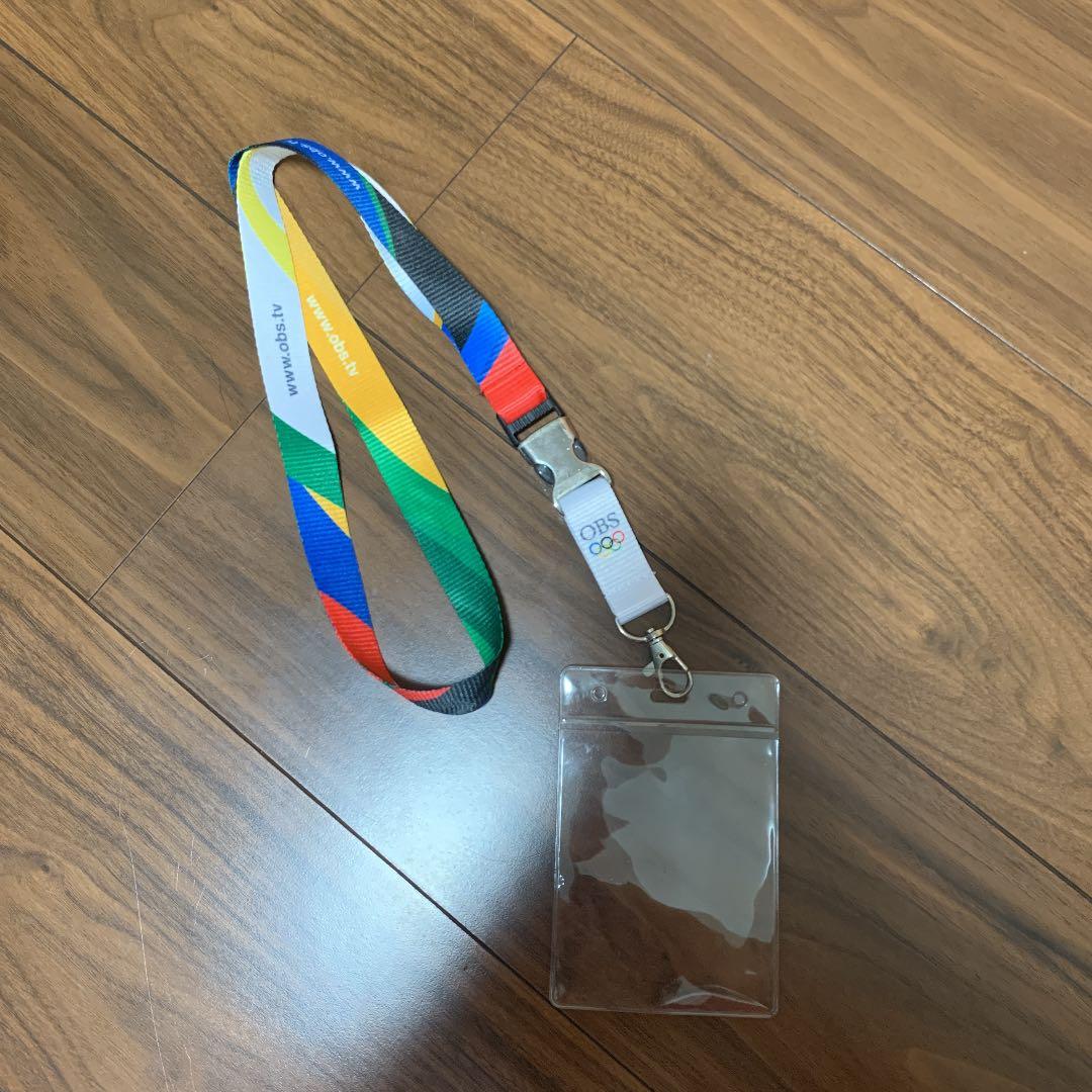 オリンピック　非売品　OBS ストラップ