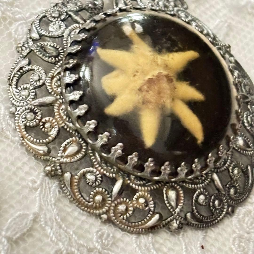 【オーストリア】50’s ヴィンテージ ペンダント エーデルワイス フィリグリー