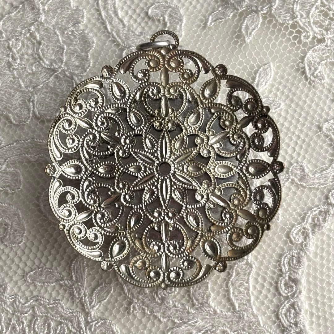 【オーストリア】50’s ヴィンテージ ペンダント エーデルワイス フィリグリー