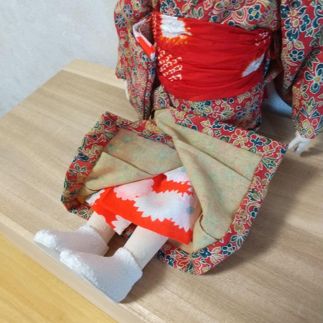 市松人形 抱き人形 創作人形 布貼りハンドメイド