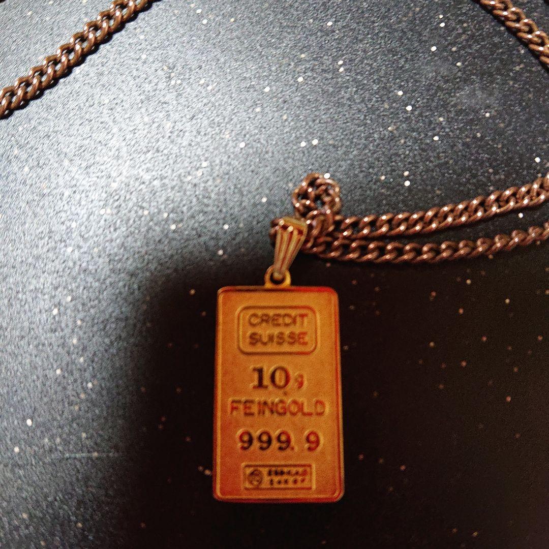 CREDIT SUISSE 10g 金ペンダントネックレス
