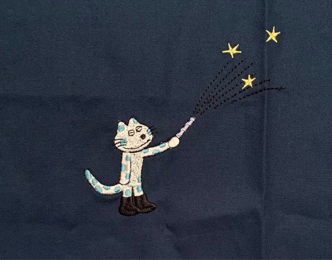 graniph グラニフ 11ぴきのねこ エプロン ネイビー 刺繍 馬場のぼる