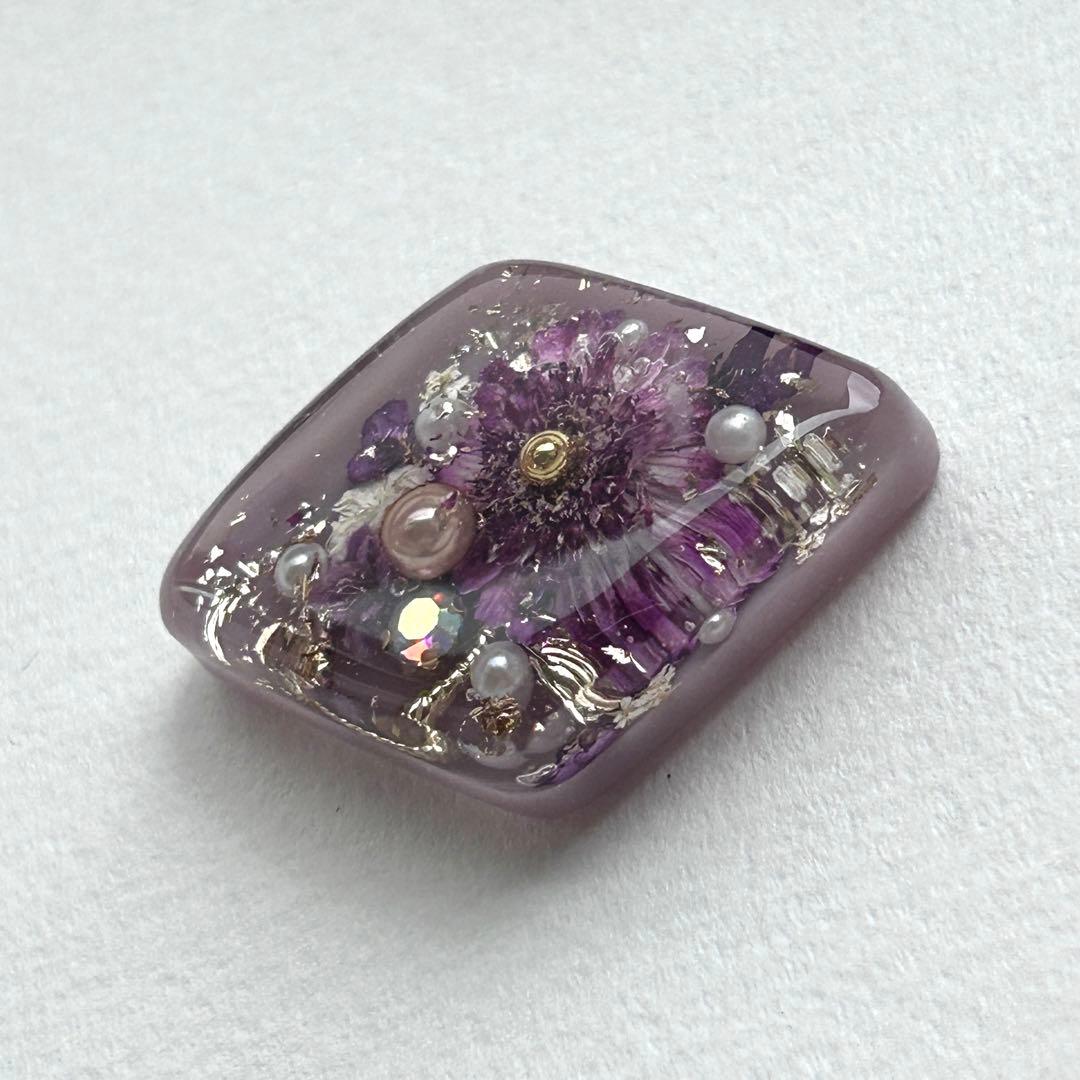 No.527 ドライフラワー　レジンヘアゴム