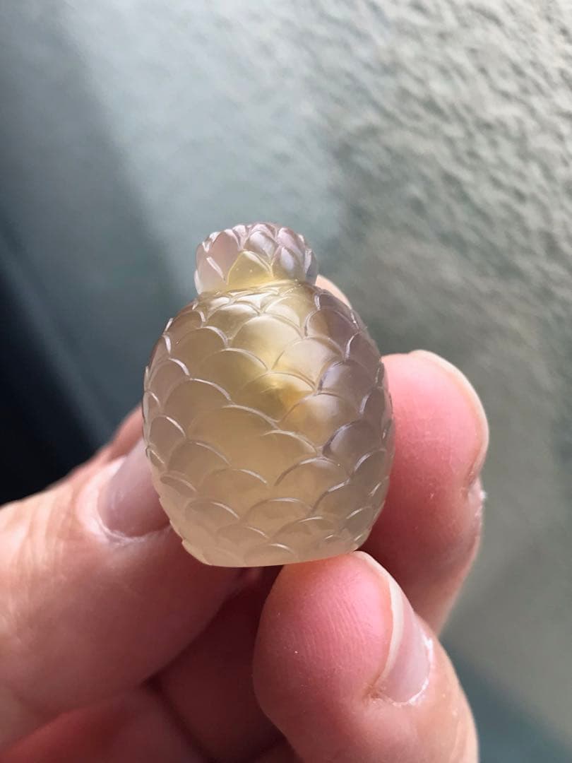 ゴビ石−1457 ゴビ瑪瑙　彫刻　パイナップル