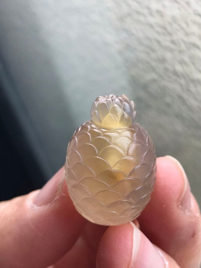 ゴビ石−1457 ゴビ瑪瑙　彫刻　パイナップル