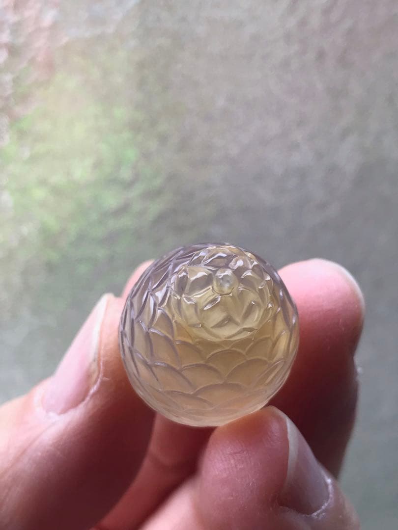 ゴビ石−1457 ゴビ瑪瑙　彫刻　パイナップル