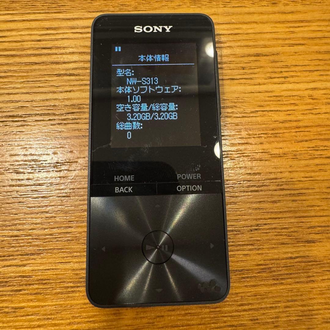 SONY ウォークマン 4GB NW-S313K　ブラック