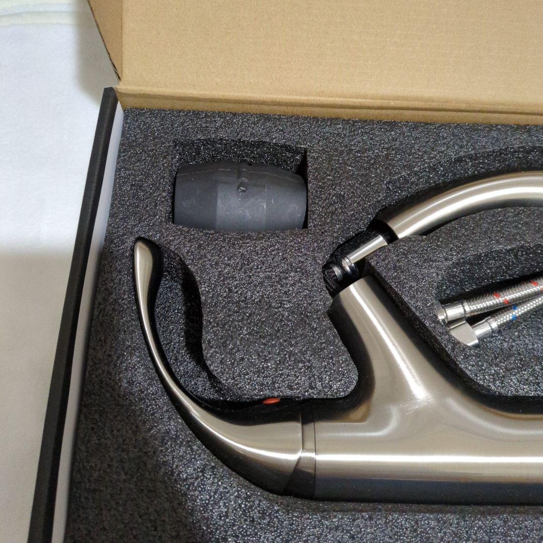 ✨残り1点✨APPASO ブラッシュドニッケルキッチン水栓 洗面台蛇口 混合