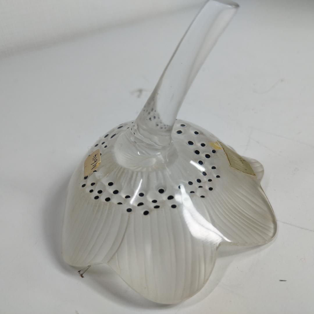 ラリック アネモネ ペーパーウェイト ガラス フランス 花 エナメル IS2q