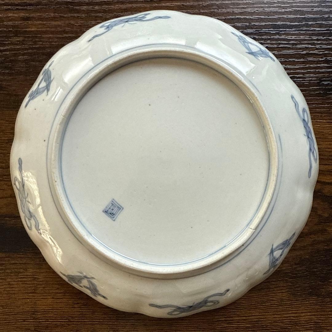 明治時代、伊万里、吉祥文様、宝珠、蓑亀、鶴、ふくら雀、龍、美品、すぐ匿名発送、B