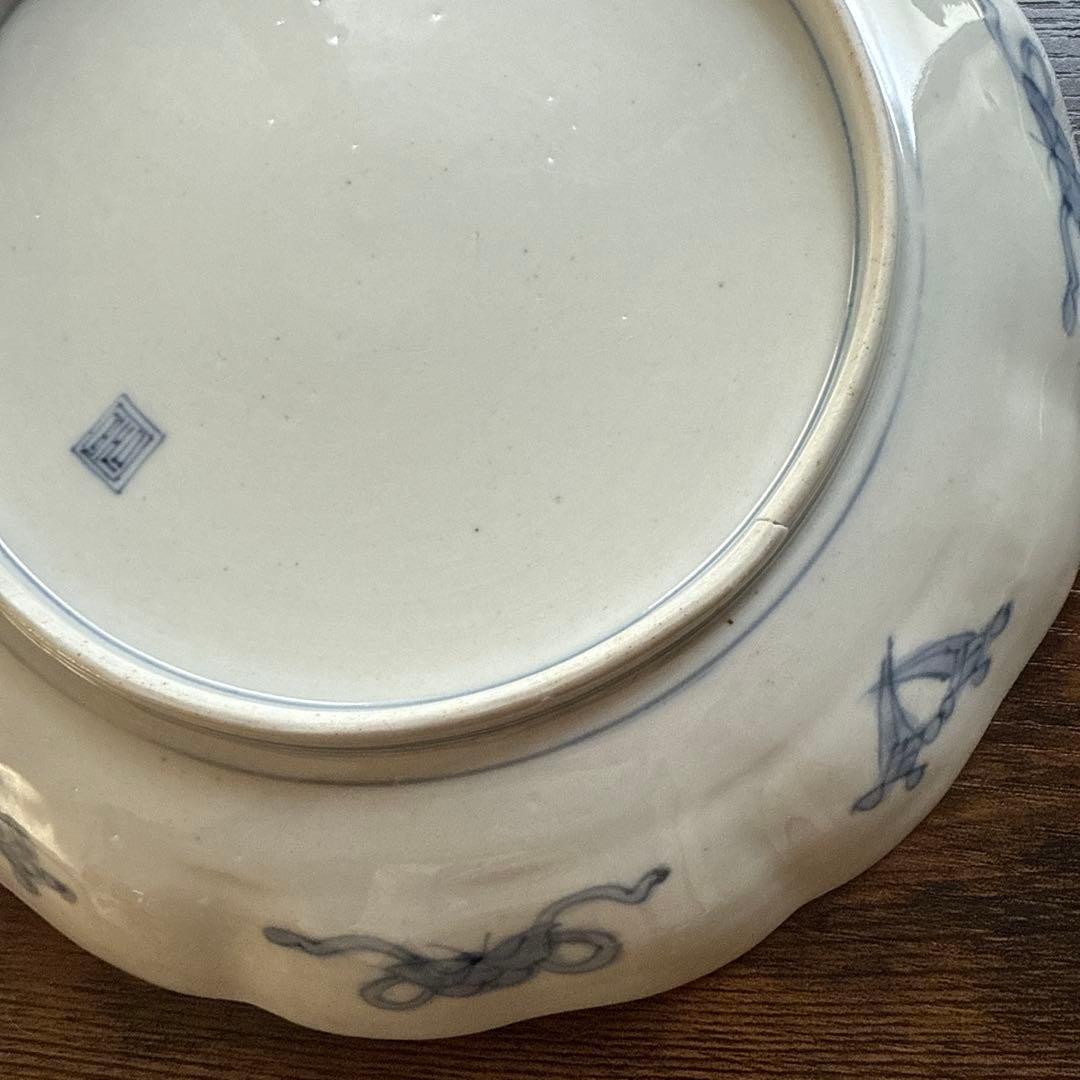 明治時代、伊万里、吉祥文様、宝珠、蓑亀、鶴、ふくら雀、龍、美品、すぐ匿名発送、B