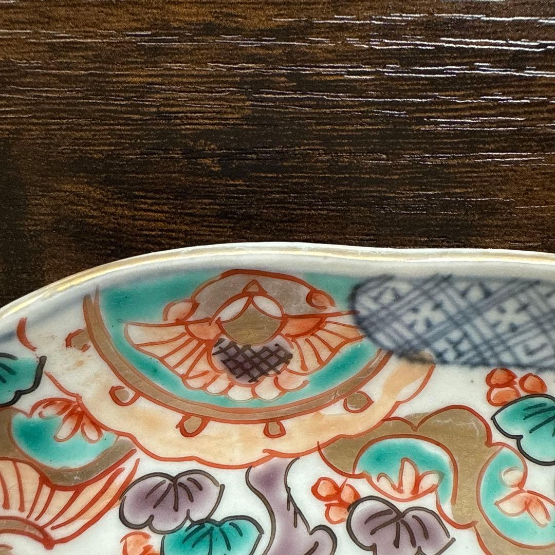 明治時代、伊万里、吉祥文様、宝珠、蓑亀、鶴、ふくら雀、龍、美品、すぐ匿名発送、B