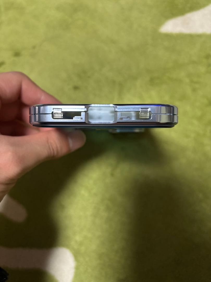 iPhone用マグネット式透明ケース グリーン