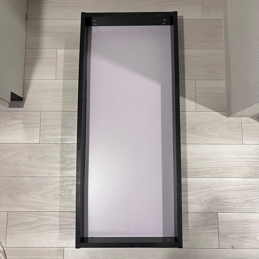 【収納付き】ダブルベッドフレーム ブラック ※マットレス無し