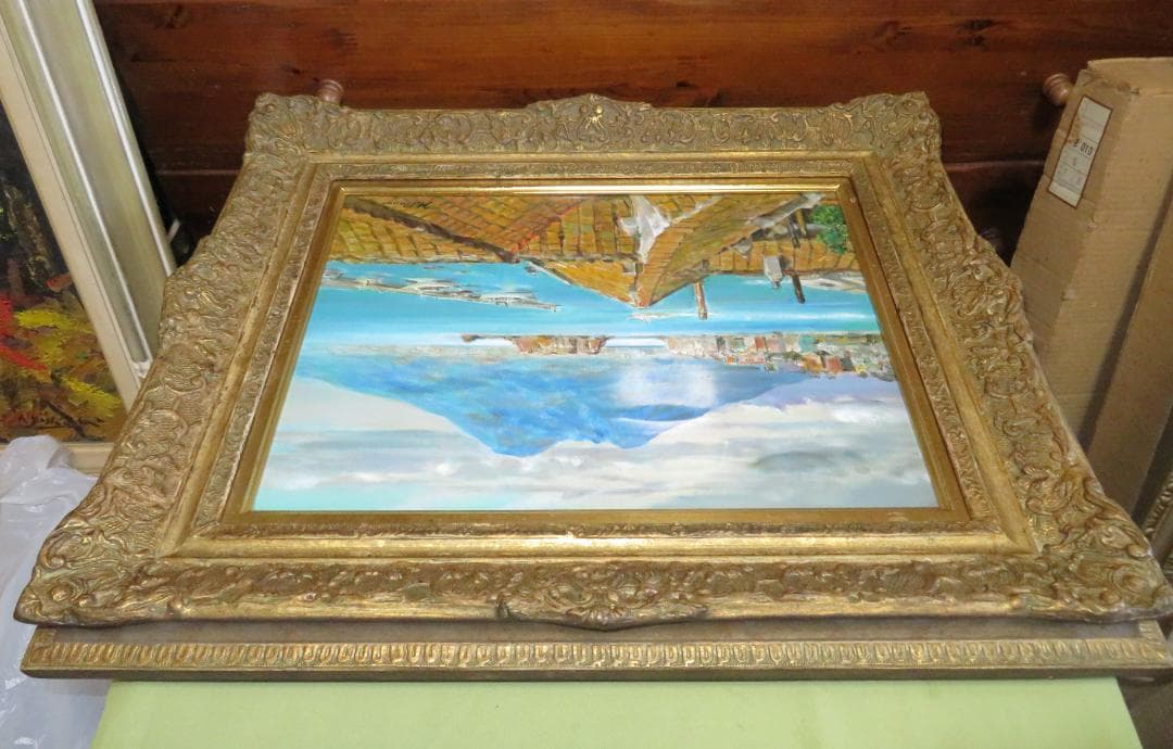 真野広　「ナポリ」　油彩P8号　二紀会委員　宮内庁　国会議事堂・美術館等作品収蔵