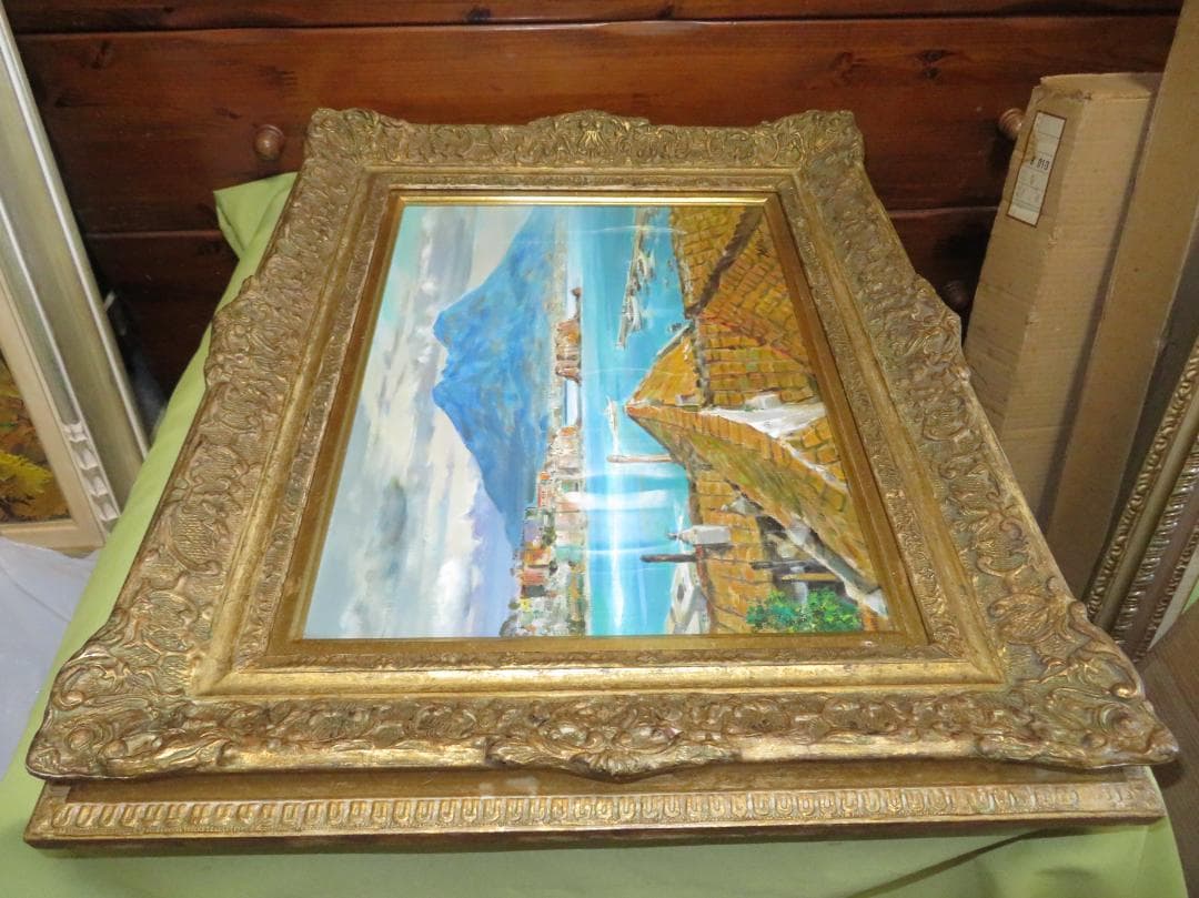 真野広　「ナポリ」　油彩P8号　二紀会委員　宮内庁　国会議事堂・美術館等作品収蔵