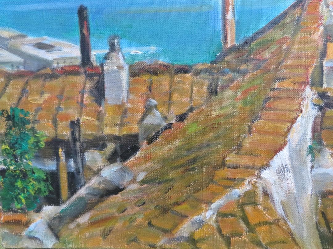 真野広　「ナポリ」　油彩P8号　二紀会委員　宮内庁　国会議事堂・美術館等作品収蔵