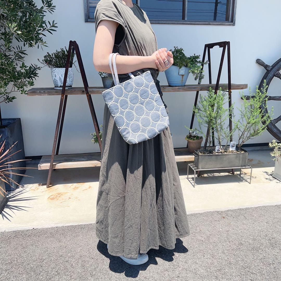 ミナペルホネン ハンドメイド トーストバッグ型 トートバッグ L バッグ パッチ