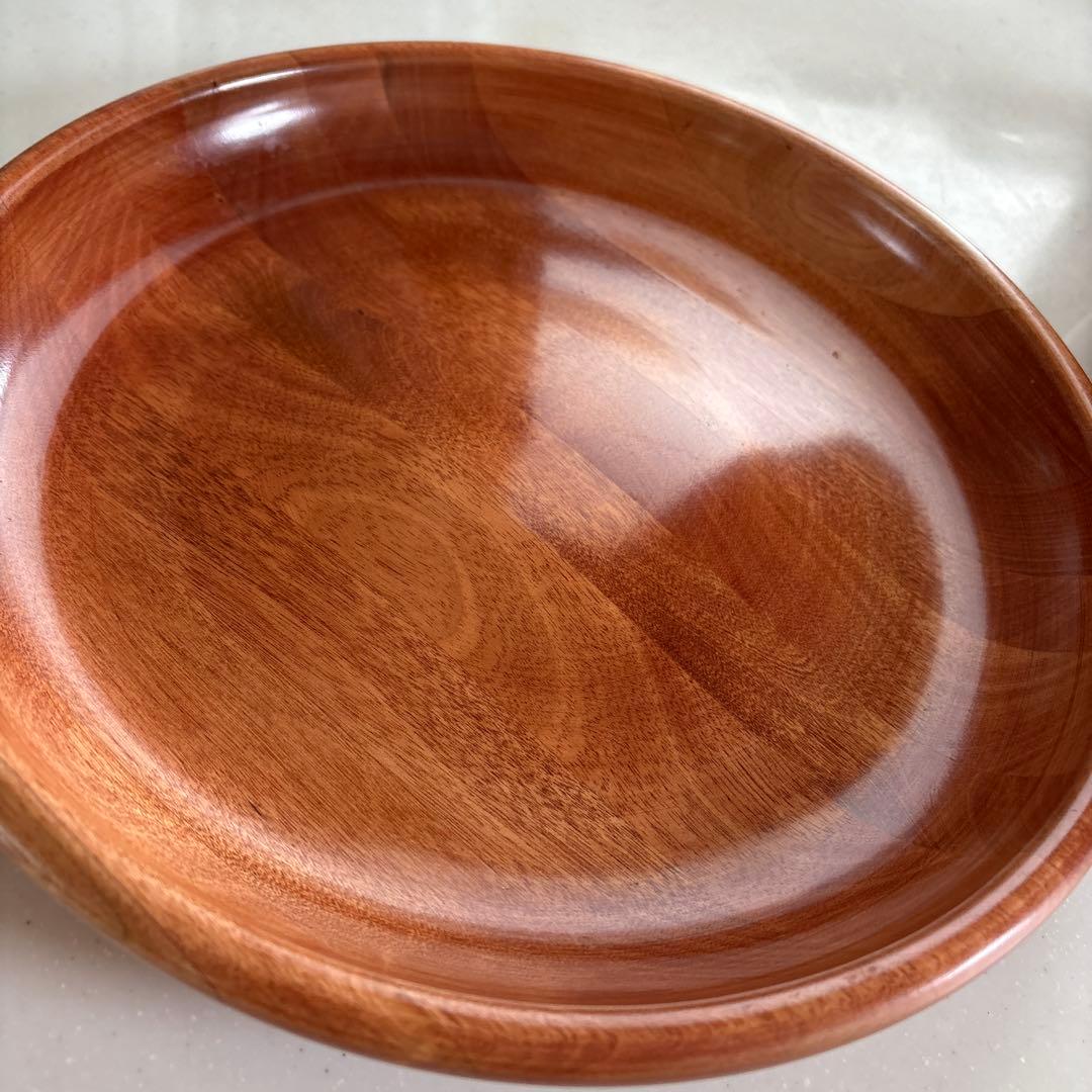 木製ラウンドプレート 27cm 3枚