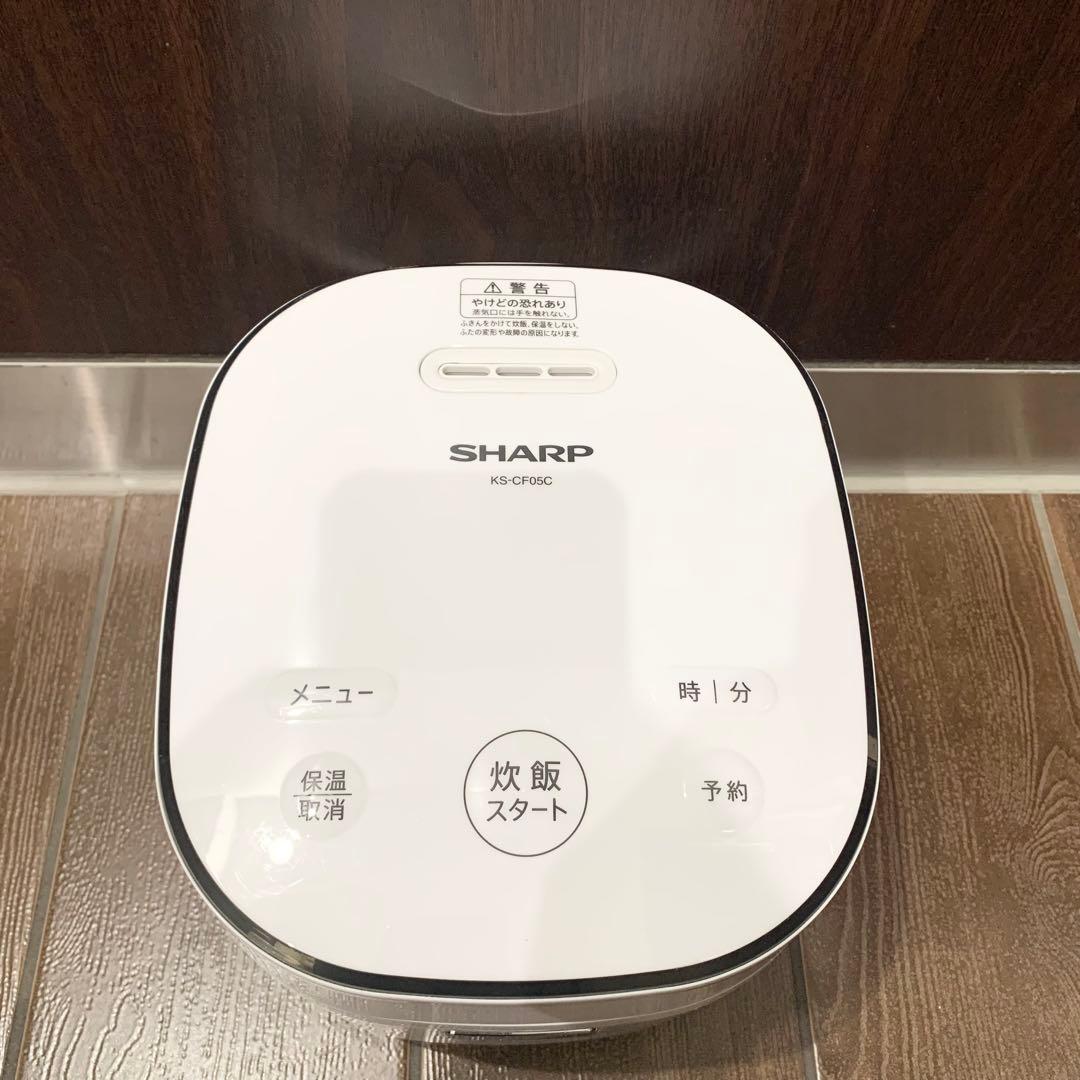 シャープ 炊飯器 ３合炊き ホワイト KS-CF05C-W 2020年製